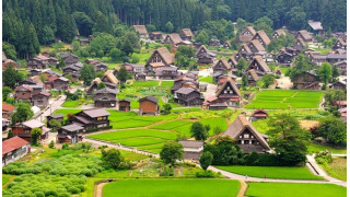 Làng cổ Shirakawa-go, Nhật Bản còn được biết đến là ngôi làng trong truyện Doraemon